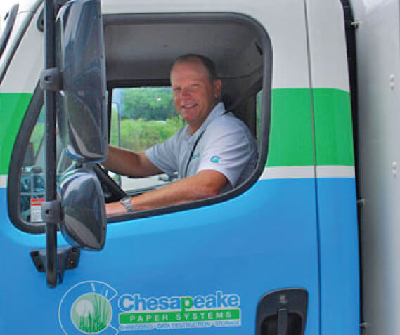 Chesapeake Shredding Truck and Driver