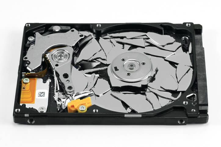 a broken hard drive