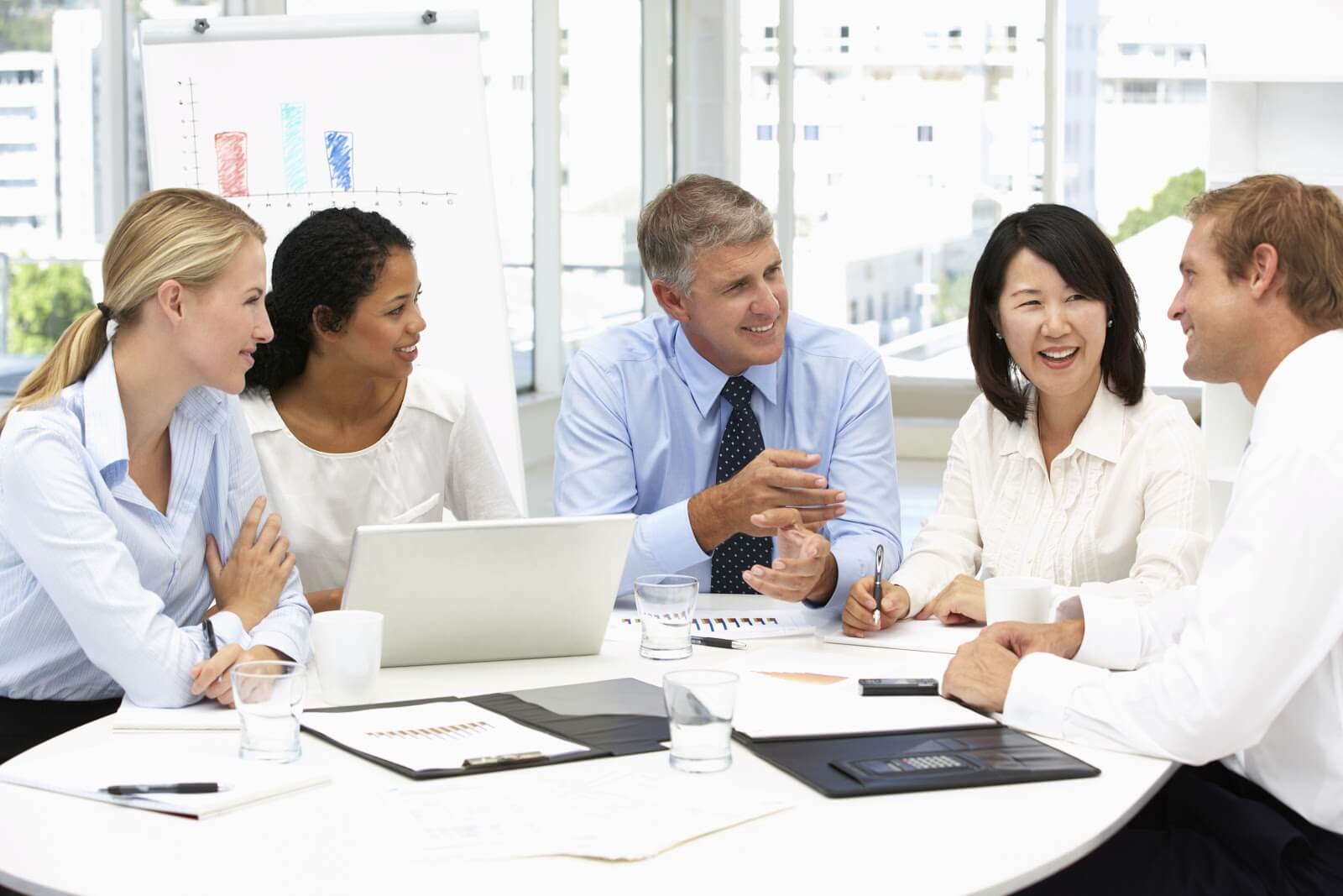 Business meeting in an office